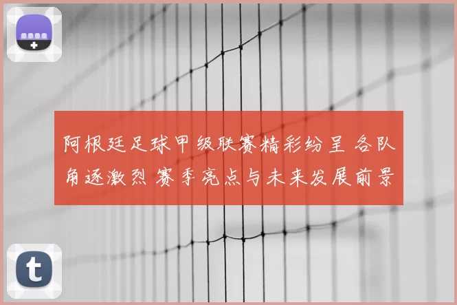 阿根廷足球甲级联赛精彩纷呈 各队角逐激烈 赛季亮点与未来发展前景分析
